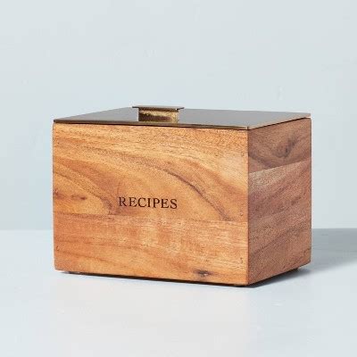 recipe box metal|wooden recipe boxes.